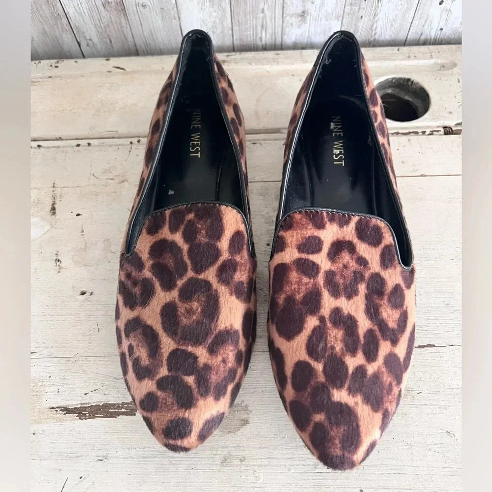 Nine West Animal Print Pony Hair Loafers
